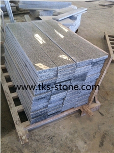 Polished G603 Granite Stairs & Step,Sesame White,Light Gray,Light Grey,Crystal White Granite Stairs & Steps