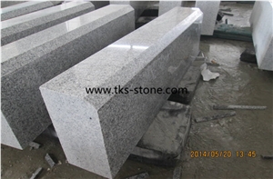 Polished G603,Sesame White,Light Gray,Light Grey,Crystal White Granite Kerbstone,Curbstone