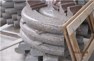 Polished G664,Majestic Mauve,Misty Brown,Purple Pearl,China Ruby Red,Bainbrook Brown,Tea Brown Granite Column