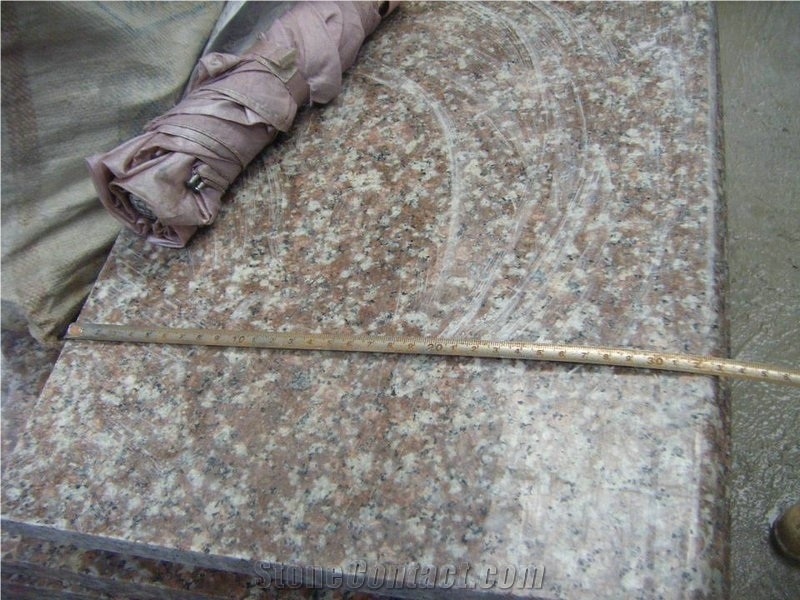 Polished G687,Peach Red,Blossom Red,China Red Granite Stair&Steps