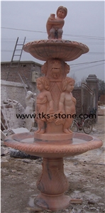 Red Marble Sculpture, Western Statues,Human Sculptures,Garden Sculptures,Handcarved Sculptures, Landscape Sculptures,Children Marble Sculptures