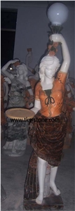 Red Marble Sculpture, Western Statues,Human Sculptures,Garden Sculptures,Handcarved Sculptures, Landscape Sculptures,Children Marble Sculptures