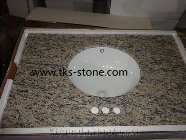 Santa Cecilia Light,Giallo Santa Cecilia Light,Giallo St Cecilia Light,St Cecilia Light Granite,St Cecilia Light,Brazil Yellow Granite Vanity Tops