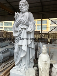 Statue Of Jesus Virgin Mary Sculpture/ Chongwu Sculpture/Human Sculptures/Religious Sculptures, Grey Granite Religious Sculptures