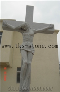 Statue Of Jesus Virgin Mary Sculpture/ Chongwu Sculpture/Human Sculptures/Religious Sculptures, Grey Granite Religious Sculptures