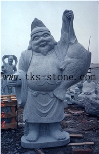 The God Of Wealth/Rulaifo Bonze/Chongwu Granite Sculpture/Religious Sculptures