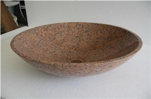 Tianshan Red Granite Sinks & Basins,Round Basins,Bathroom Basins,Vessel Sinks,Natural Stone Sinks&Basins
