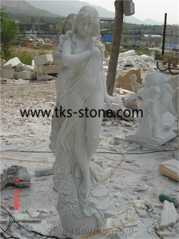 White Marble Sculptures&Statues,Angel Sculptures,Human Sculptures/Handcarved Sculptures/ Western Statues,Statues&Sculptures