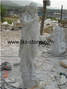 White Marble Sculptures&Statues,Angel Sculptures,Human Sculptures/Handcarved Sculptures/ Western Statues,Statues&Sculptures