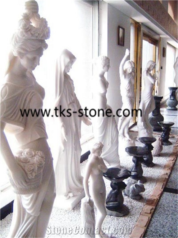 White Marble Sculptures&Statues,Angel Sculptures,Human Sculptures/Handcarved Sculptures/ Western Statues,Statues&Sculptures