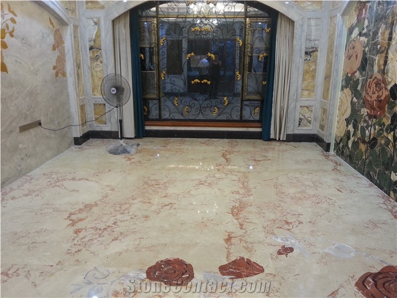 Background Wall Rose Garden Marble Tile Wall Panel