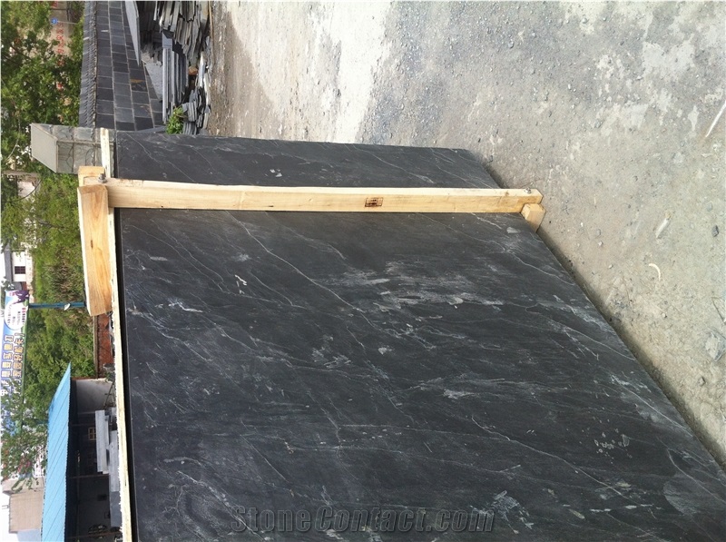 China Black Slate Slabs & Floor Tiles,Nero Riven Black Slate Slabs/Tiles-Own Factory-Hot Products