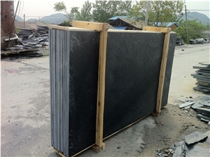 China Black Slate Slabs & Floor Tiles,Nero Riven Black Slate Slabs/Tiles-Own Factory-Hot Products