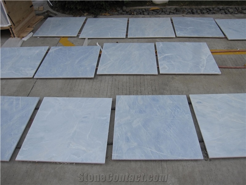 China Blue Crystal Onyx/Transparent Tile,Alabaster Slabs & Tiles for Hotel Project Floor Tiles