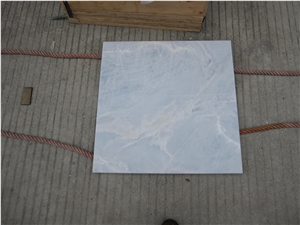 China Blue Crystal Onyx/Transparent Tile,Alabaster Slabs & Tiles for Hotel Project Floor Tiles