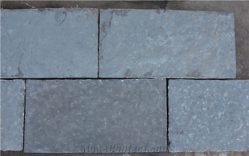 China Blue Limestone Paver Belgium Grey Hand Split Cubestone/Cobble