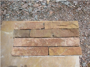 China Sunset Red Limestone/Coral Stone Wall Brick-Cultured Stone/Ledge Stone/Stacked Stone Veneer Walling Cladding Panel