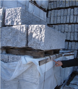 China White Granite Fine Picked Kerbstone Corner,China Light Grey Granite Kerbs/Curbs for Outside Road Stone