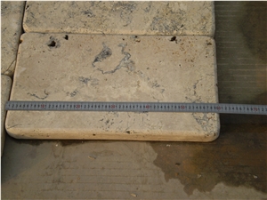 China Yellow Travertine Autumn Leaf Color-Tumbled Antique Style Villa Floor Pattern Covering Tiles