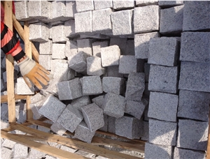 G359 Shandong White Granite Cube Stone/Cobble Stone Machine Cut for Garden Walkway Pavers