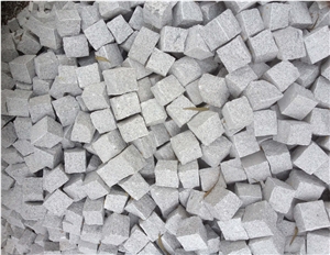 G359 Shandong White Granite Cube Stone/Cobble Stone Machine Cut for Garden Walkway Pavers