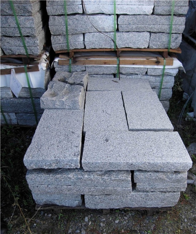 Hand Split & Fine Picked White Granite Pavers Cube Stone,Cobble Stone Exterior Stone