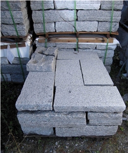 Hand Split & Fine Picked White Granite Pavers Cube Stone,Cobble Stone Exterior Stone