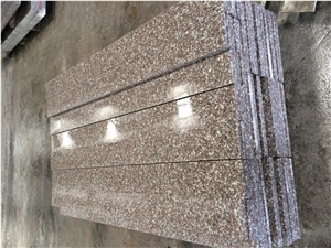 Fargo G664 Granite Polished Steps/Stairs with Risers,Voilet Of Luoyuan Red Stair Treads, Polished Granite Stair Case