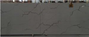 Calacatta Zsq5004 Quartz Stone Slabs & Tiles, White Engineered Stone