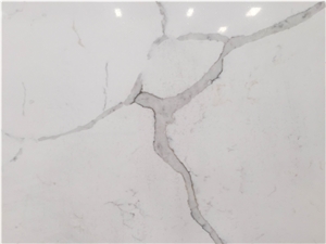 Calacatta Zsq5004 Quartz Stone Slabs & Tiles, White Engineered Stone