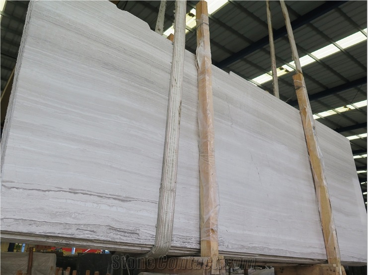 White Wooden Marble Slabs & Tiles, China White Marble
