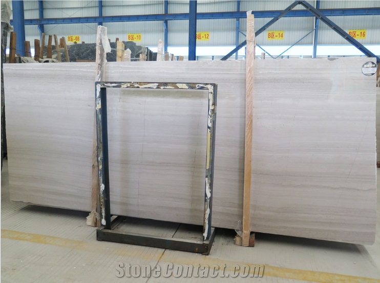 White Wooden Marble Slabs & Tiles, China White Marble