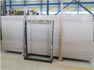 White Wooden Marble Slabs & Tiles, China White Marble