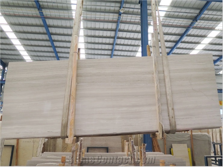 White Wooden Marble Slabs & Tiles, China White Marble