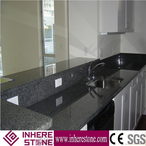 G654 Granite Kitchen Countertop ,Nero Impala China,Sesame Black Of Changle Pingnan Countertop, Dark Granite Countertop, Black Granite Countertop for Sale