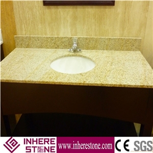 G682 Granite Bath Tops,Giallo Rustic,Golden Yellow,Giallo Yellow, Hotel Vanity Tops
