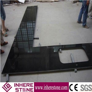 Mongolia Black Basalt Kitchen Countertop ,China Black,Prefabricate Bathroom Countertop
