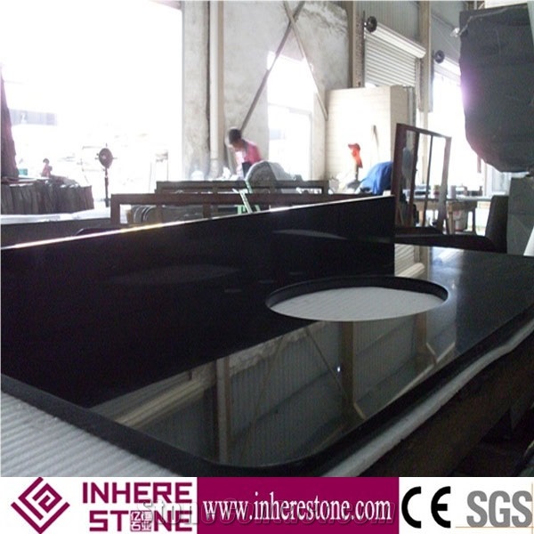 Mongolia Black Basalt Kitchen Countertop ,China Black,Prefabricate Bathroom Countertop