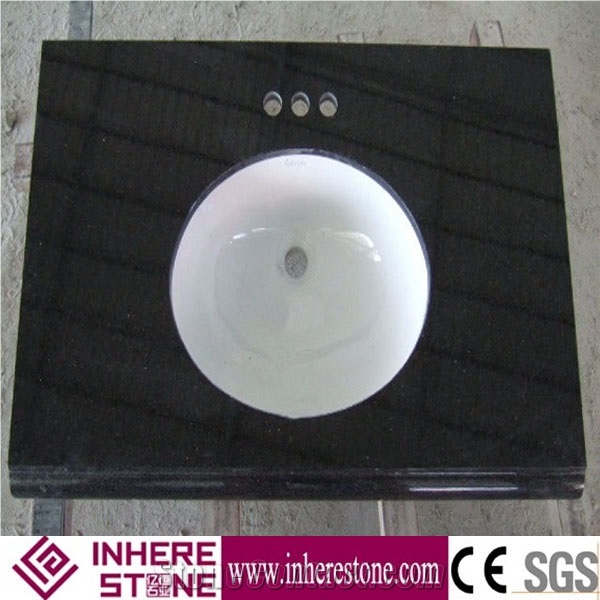 Mongolia Black Basalt Kitchen Countertop ,China Black,Prefabricate Bathroom Countertop