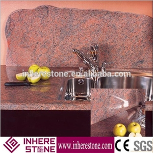 Multicolor Red Granite Kitchen Countertop, Red Granite Kitchen Top