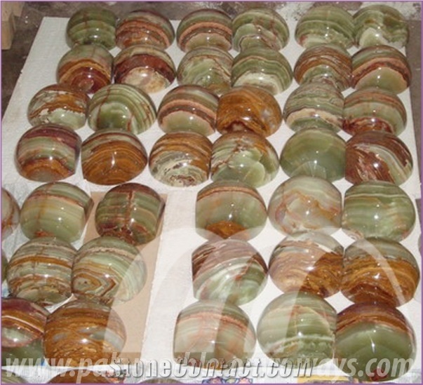Bookend Onyx, Multicolor Green Onyx