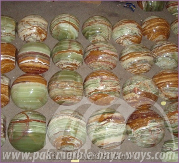 Bookend Onyx, Multicolor Green Onyx