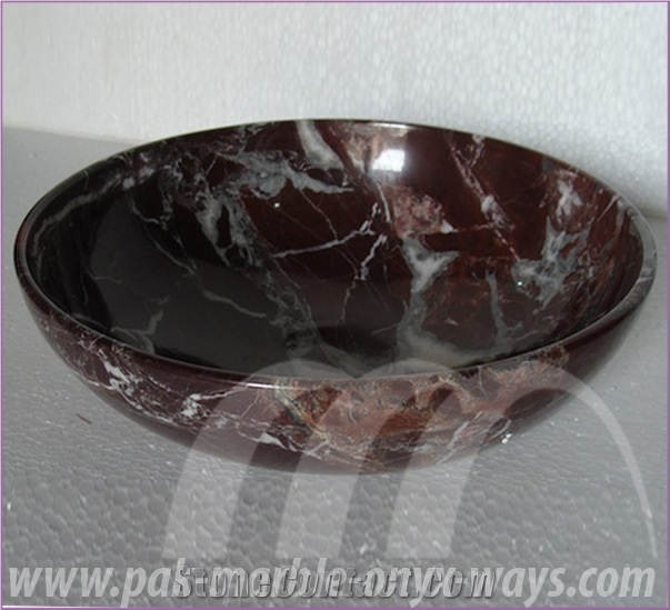 Bowls Red Zebra Marble