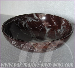 Bowls Red Zebra Marble