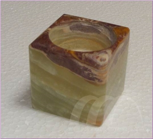 Candle Stand Onyx, Pakistan Green Onyx Home Decor