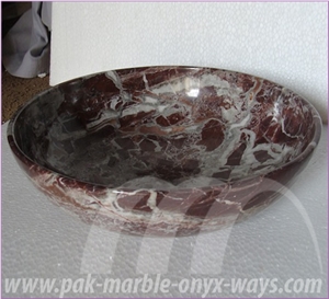 Red Zebra Marble Bowls