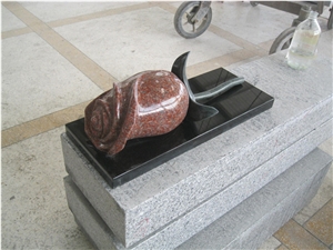 Granite 3d Rose Carving for Tombstone Decoration and Memorial Accessories