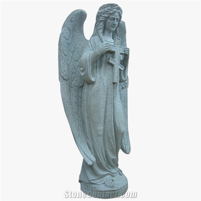 Standing Angel Statues, White Marble Statues