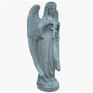 Standing Angel Statues, White Marble Statues