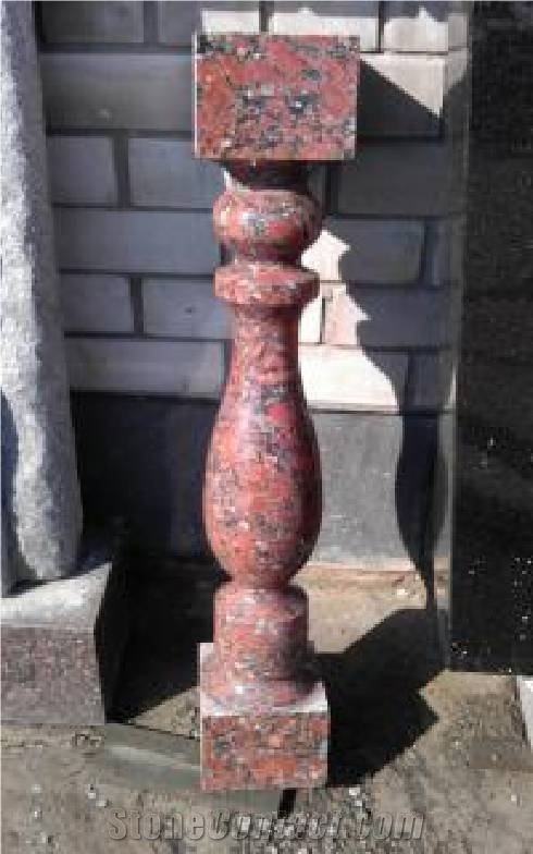 Rosso Santiago Red Granite Baluster